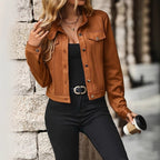 Women's Casual Cropped Casual Jacket