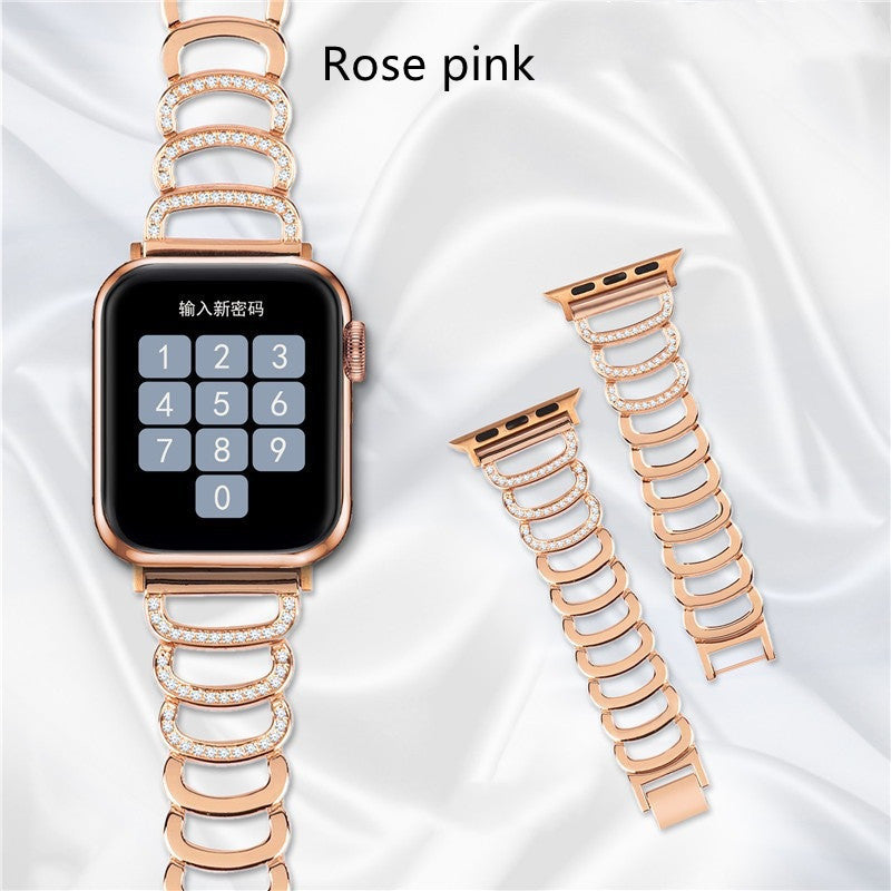22mm Metal C-shaped Diamond Strap